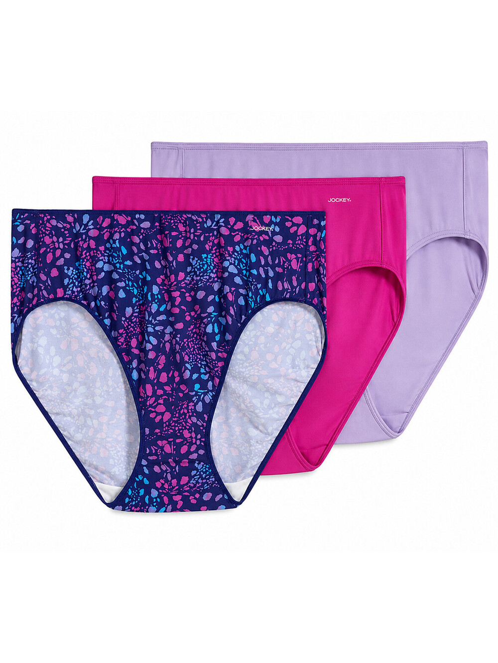 Jockey No Panty Line Promise French Cut Panties Set of 3 Cactus Flower, Size 5